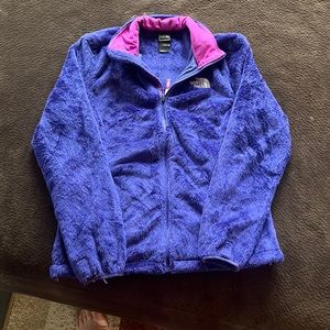 Size M women furry north face jacket